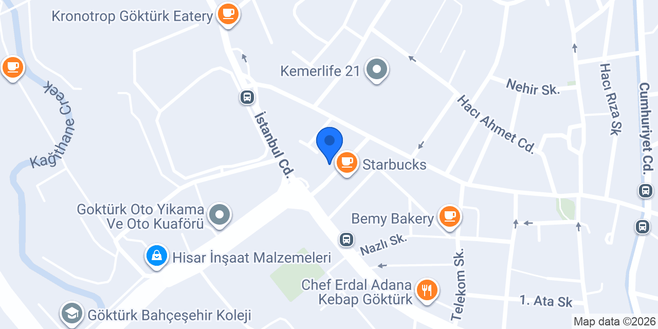 Yapı Kredi - Kemerburgaz Göktürk Şubesi konumu