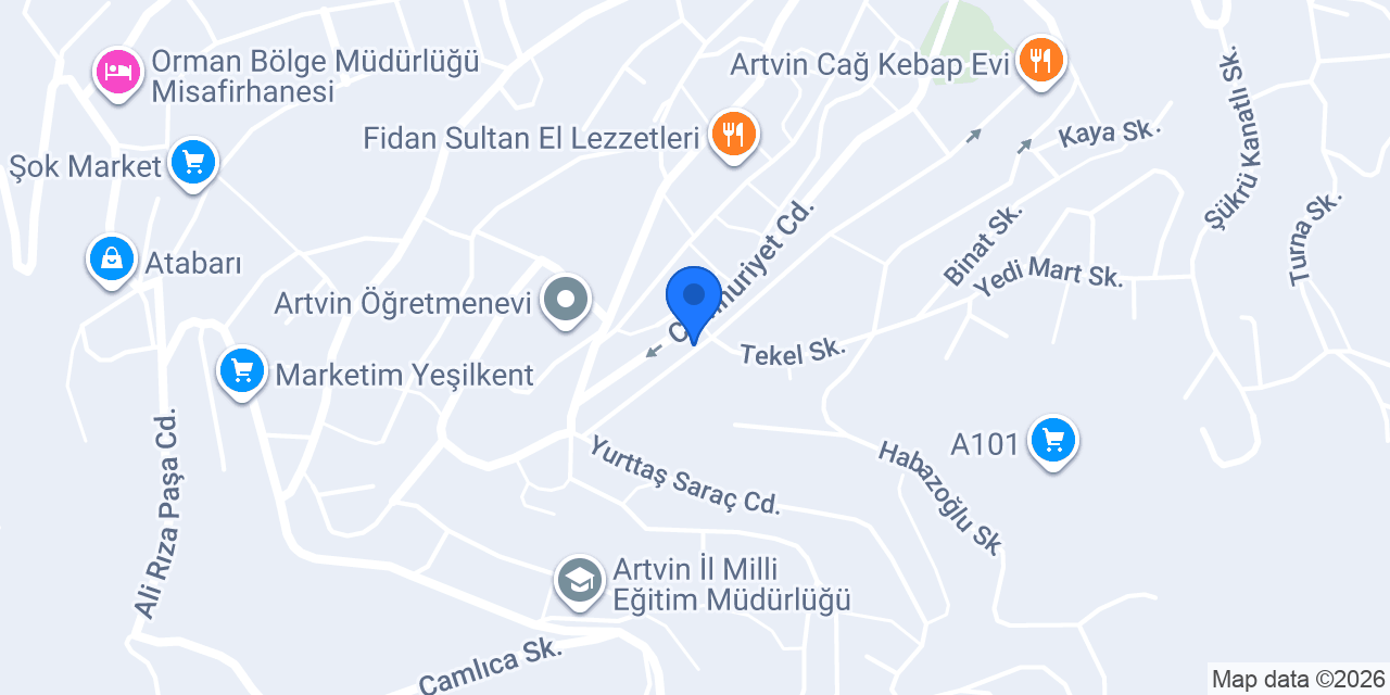 DenizBank Artvin Şubesi konumu