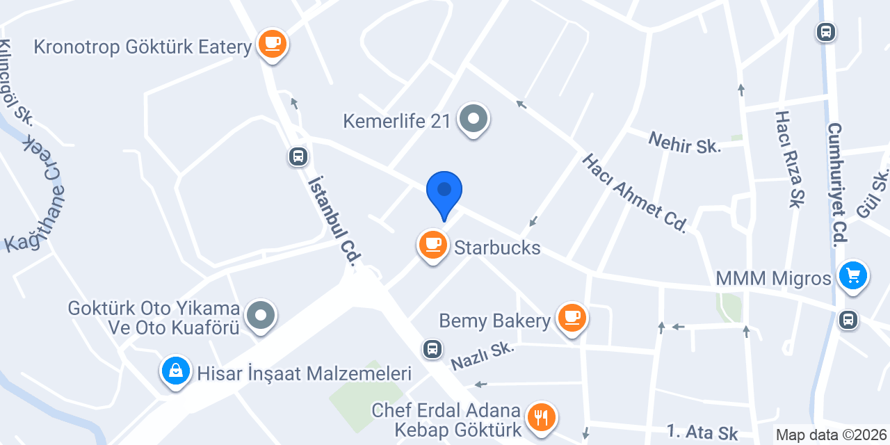 Kuvars Optik Göktürk Şubesi konumu