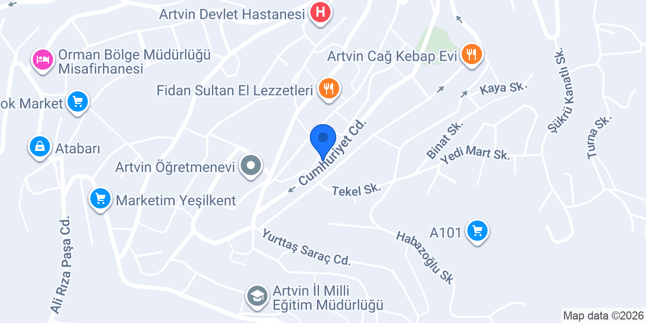 Avis Artvin konumu