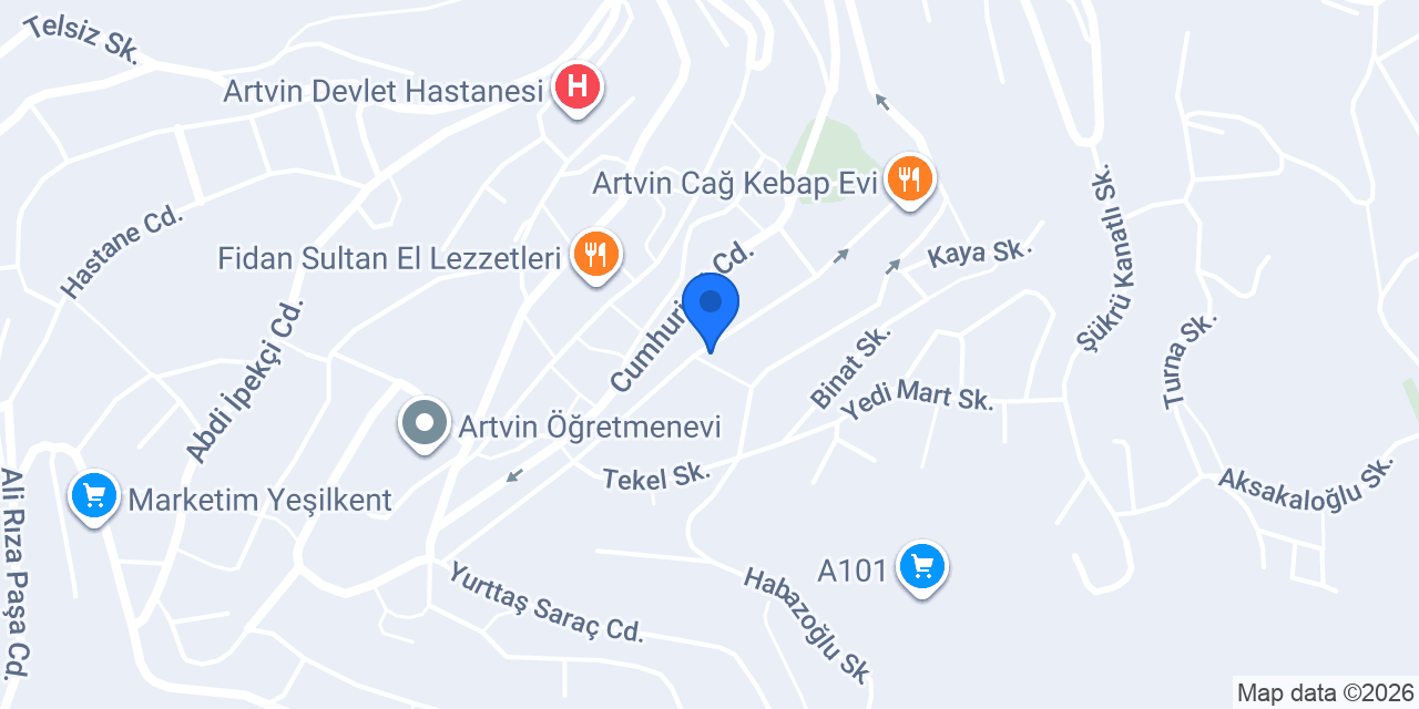 Artvin Lider Eğitim konumu