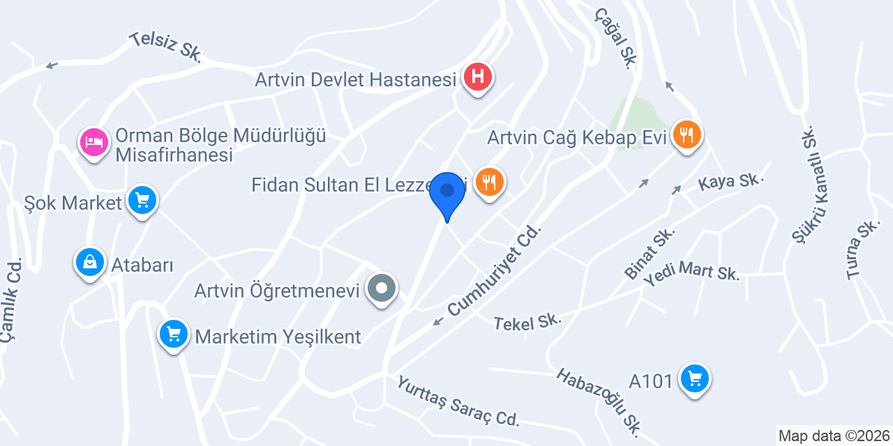 Artvinde 2 el eşya spot konumu