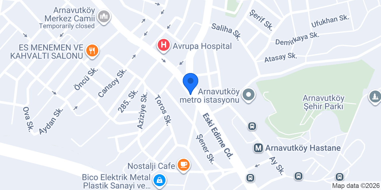 Miniço Arnavutköy konumu