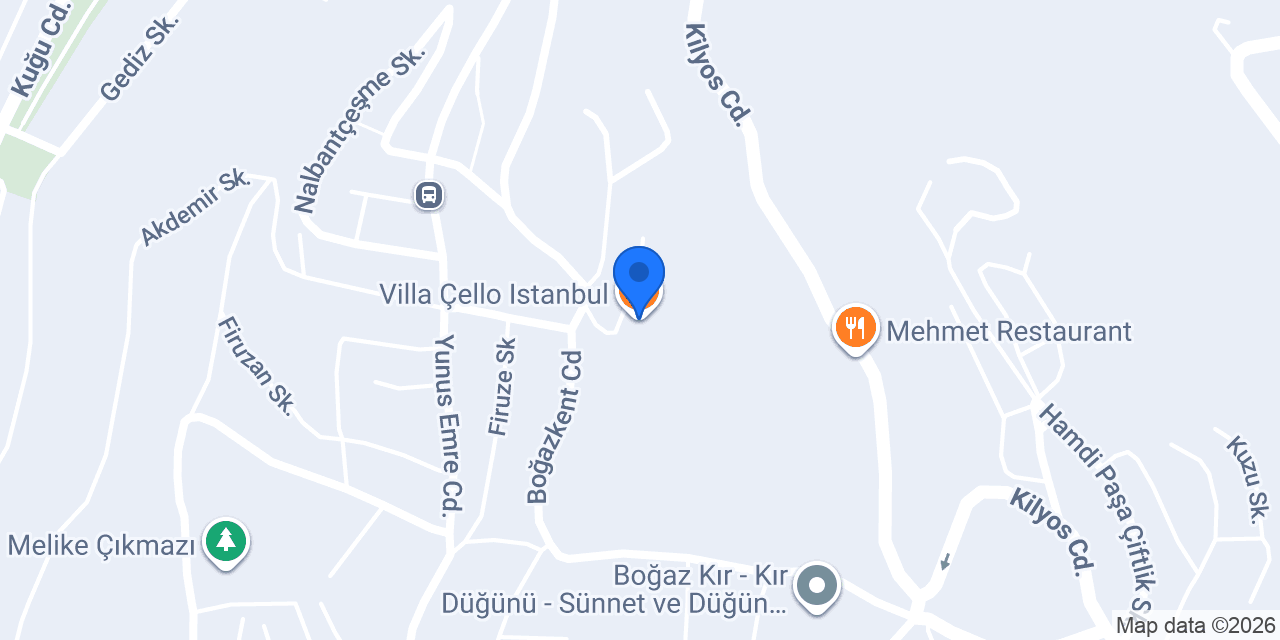 Villa Çello Istanbul konumu