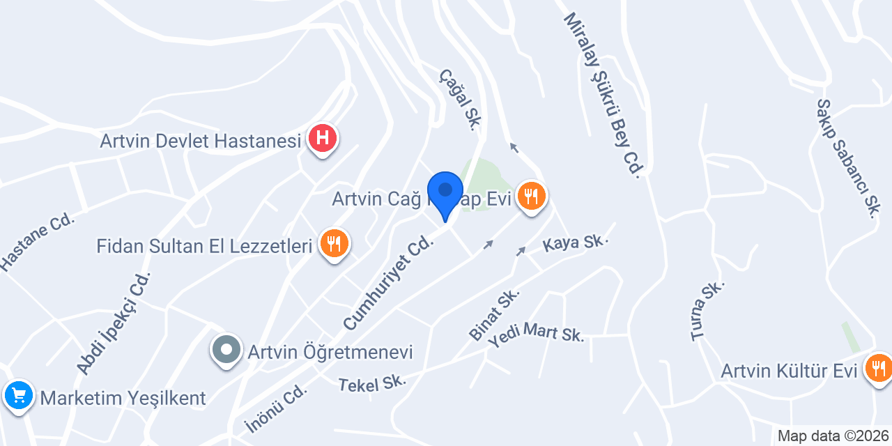 Irmak Anahtarcılık ve Çilingircilik Artvin konumu