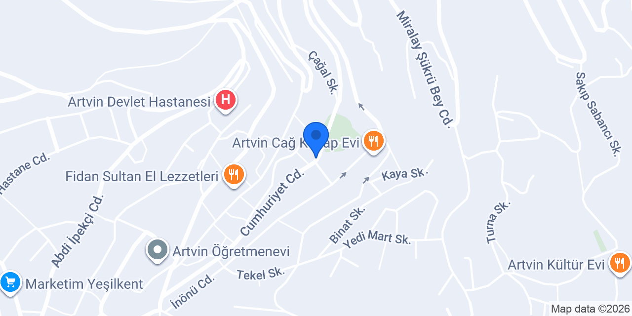 Yeşil Artvin Ekspres konumu