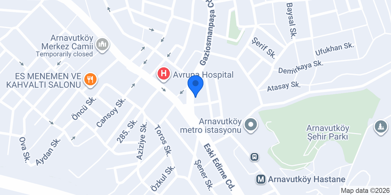 Arnavutköy "FİNAL MEGA" Kurs Merkezi konumu