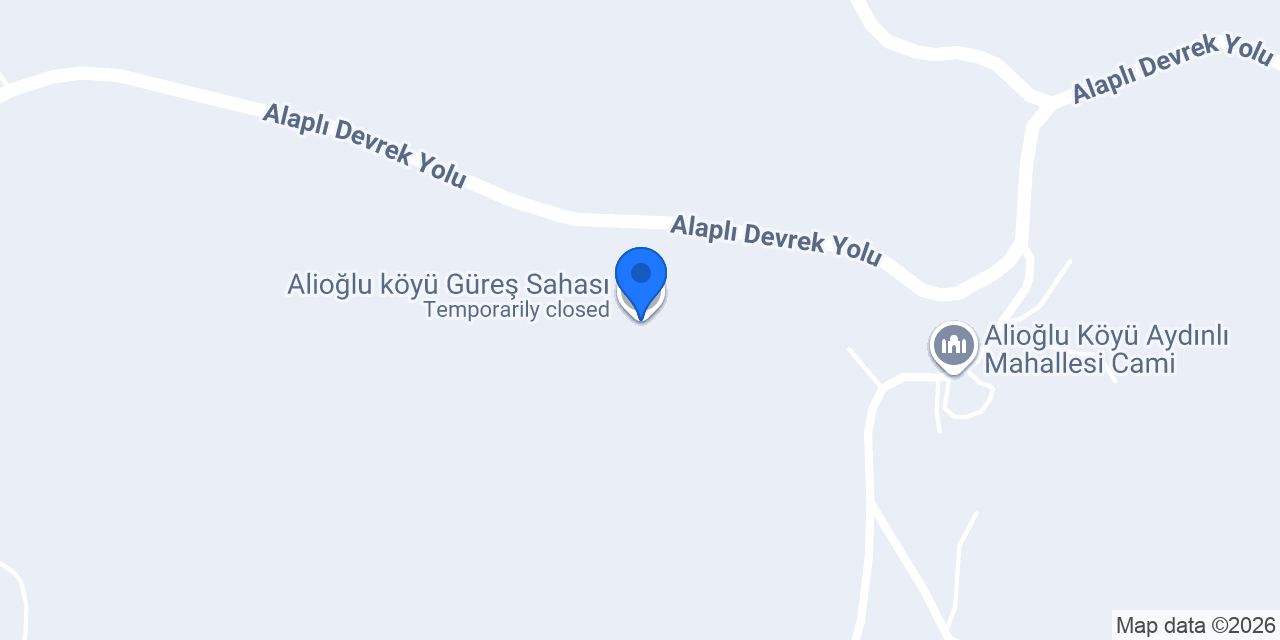 Alioğlu köyü Güreş Sahası konumu