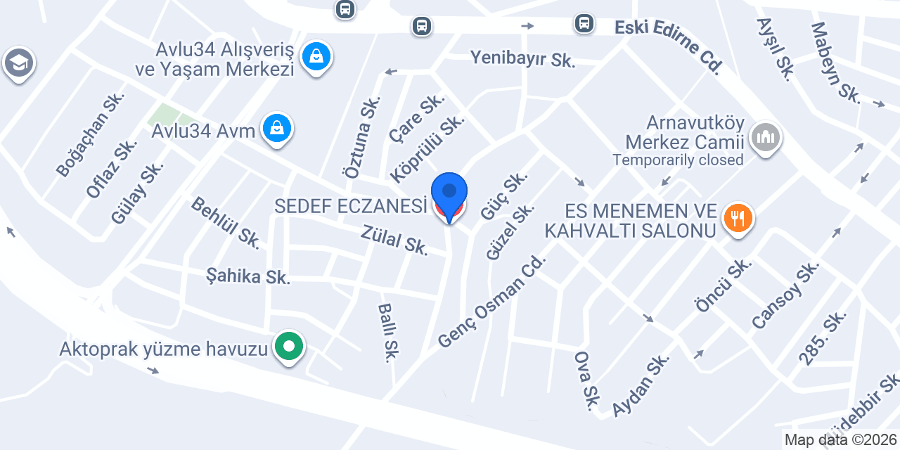 SEDEF ECZANESİ konumu