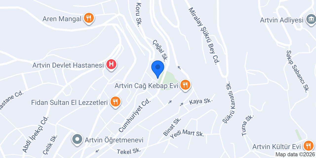 Artvin il Müftülüğü konumu