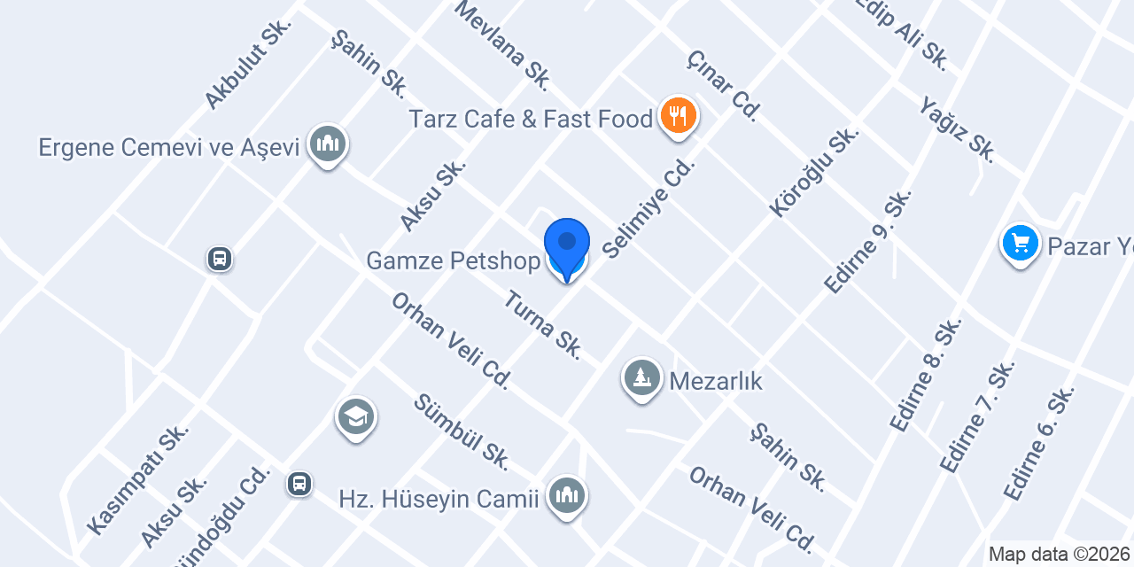 Gamze Petshop konumu