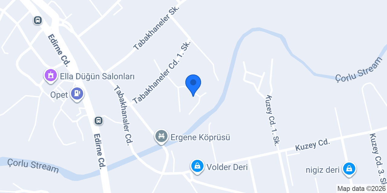 Çorlu Deri Sanayi Ort. konumu