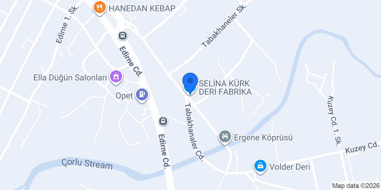 SELİNA KÜRK DERİ FABRİKA konumu