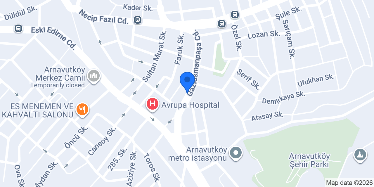 Arnavutköy Çiçek Bahçesi konumu