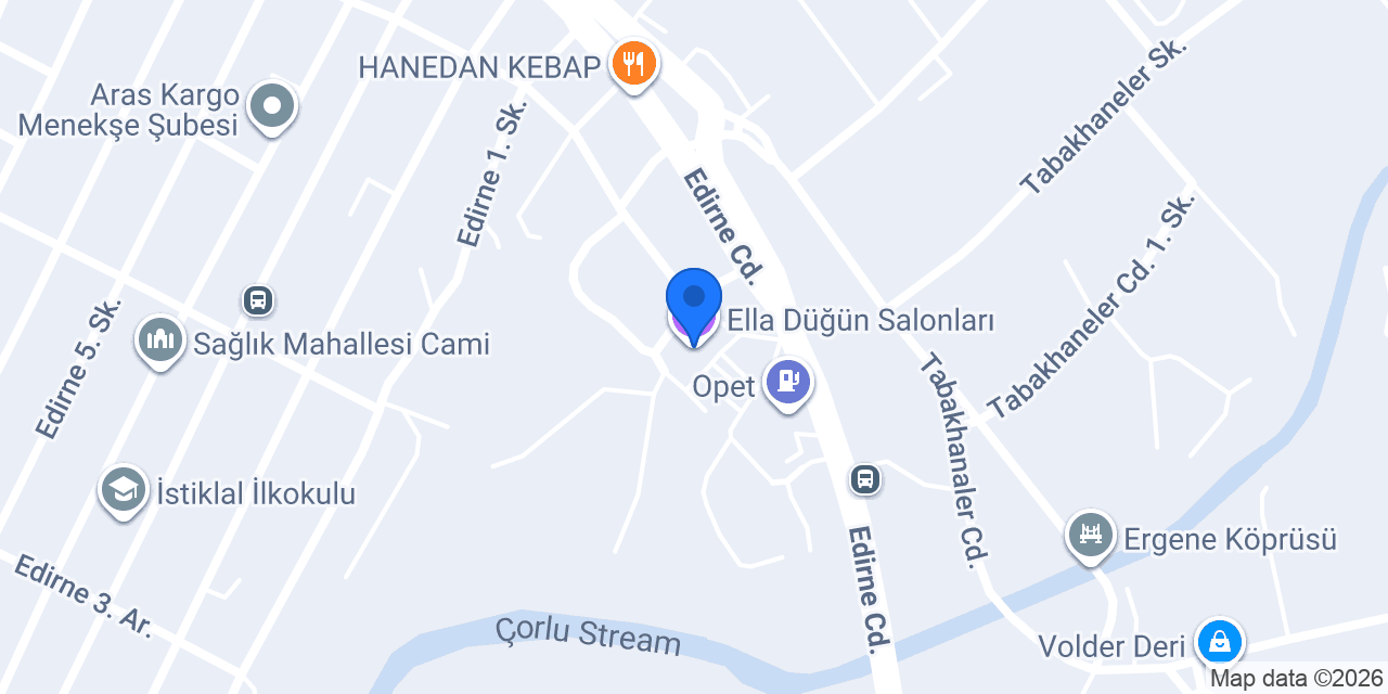Ella Düğün Salonları konumu