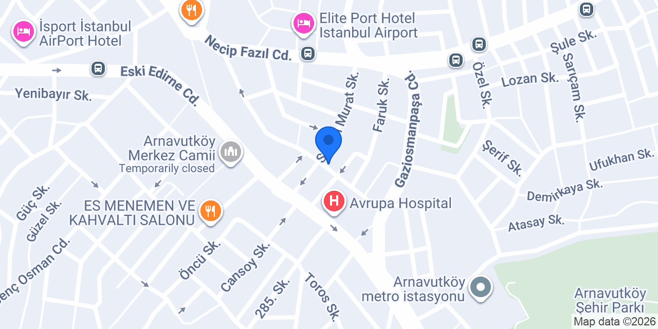 Elzem Export ARNAVUTKÖY konumu
