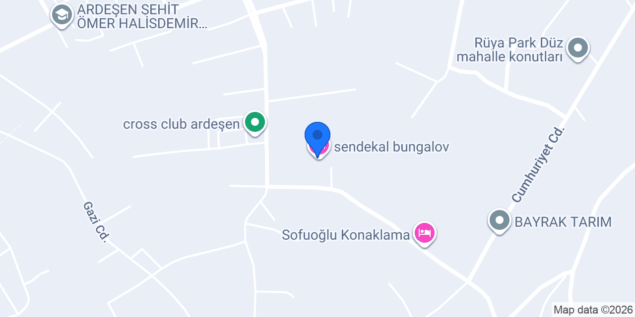 sendekal bungalov konumu