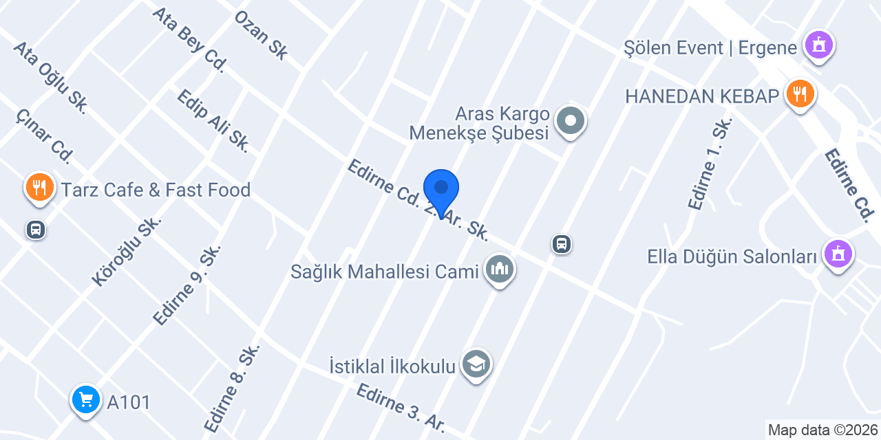 Ergene PTT Merkez Müdürlüğü konumu