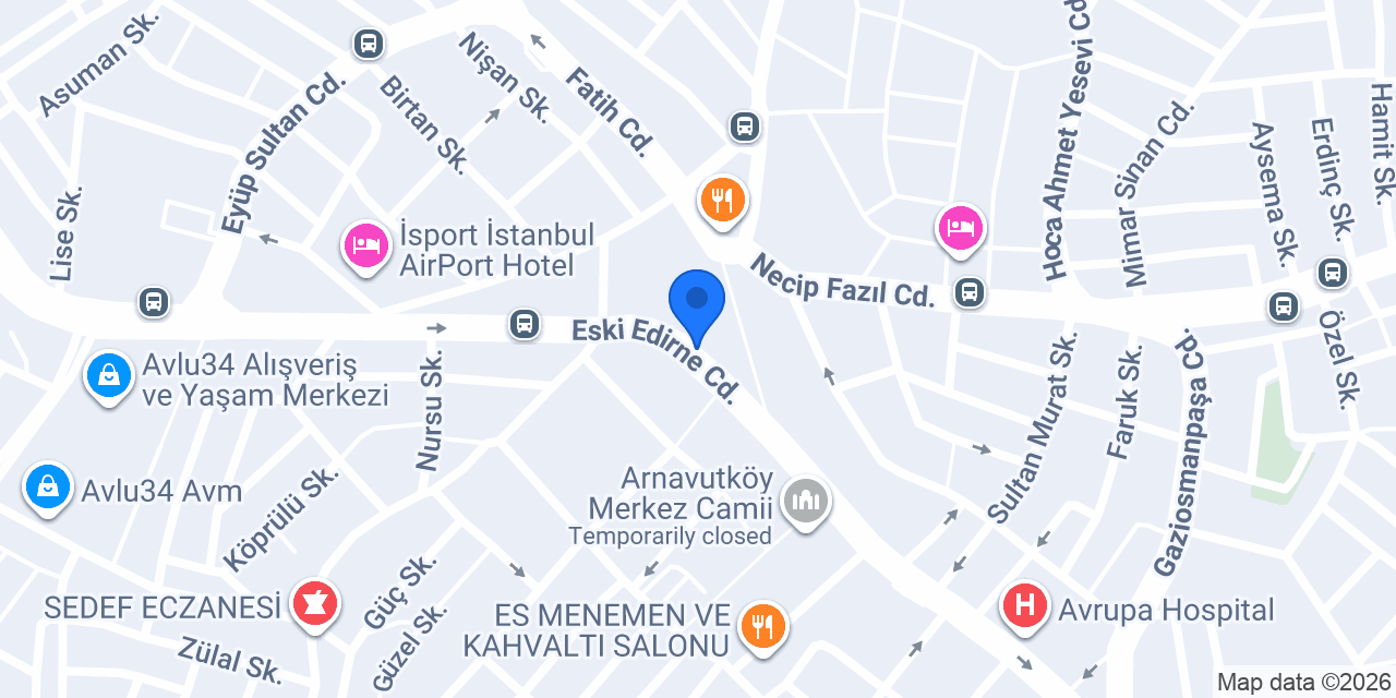 ARNAVUTKÖY MERKEZ SRC KURSU konumu