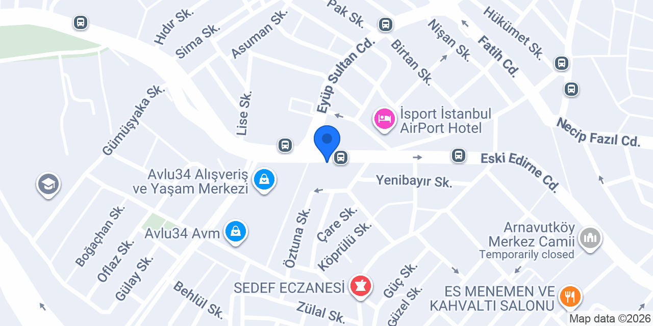 İNALENS AİRPORT KONAKLAMA konumu