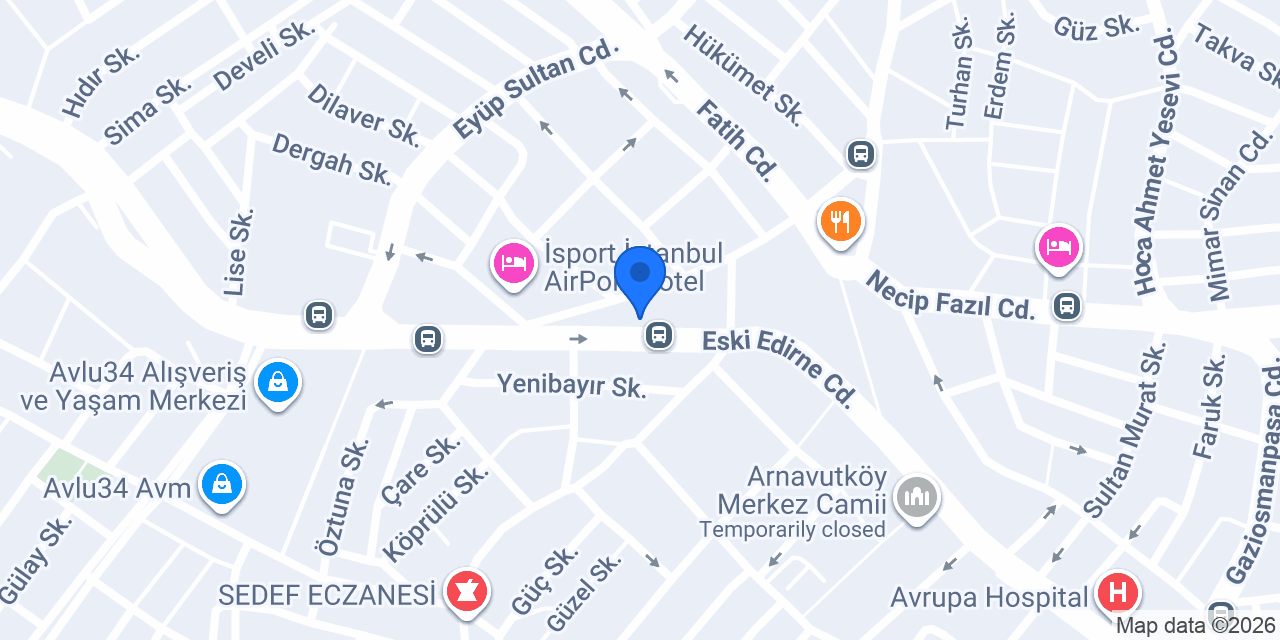 Akbank Arnavutköy Şubesi konumu