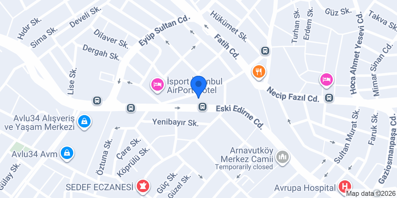 DenizBank Arnavutköy Şubesi konumu