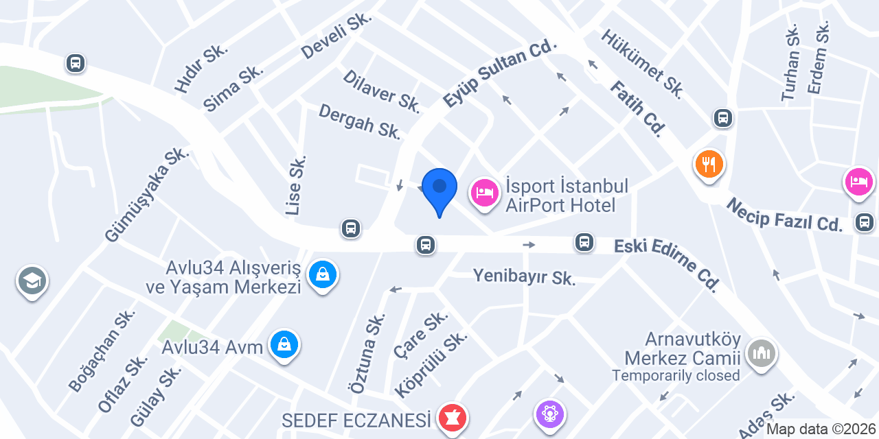 Arnavutköy Hero's Pizza konumu