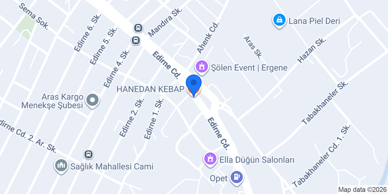 HANEDAN KEBAP konumu