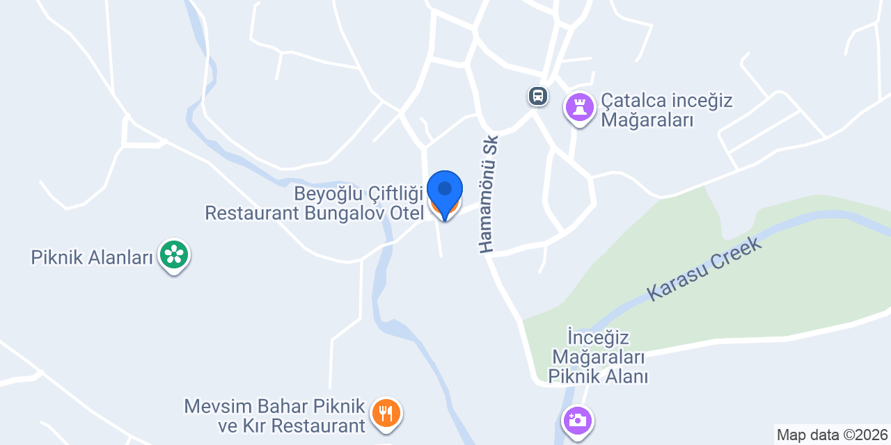 Beyoğlu Çiftliği Restaurant Bungalov Otel konumu