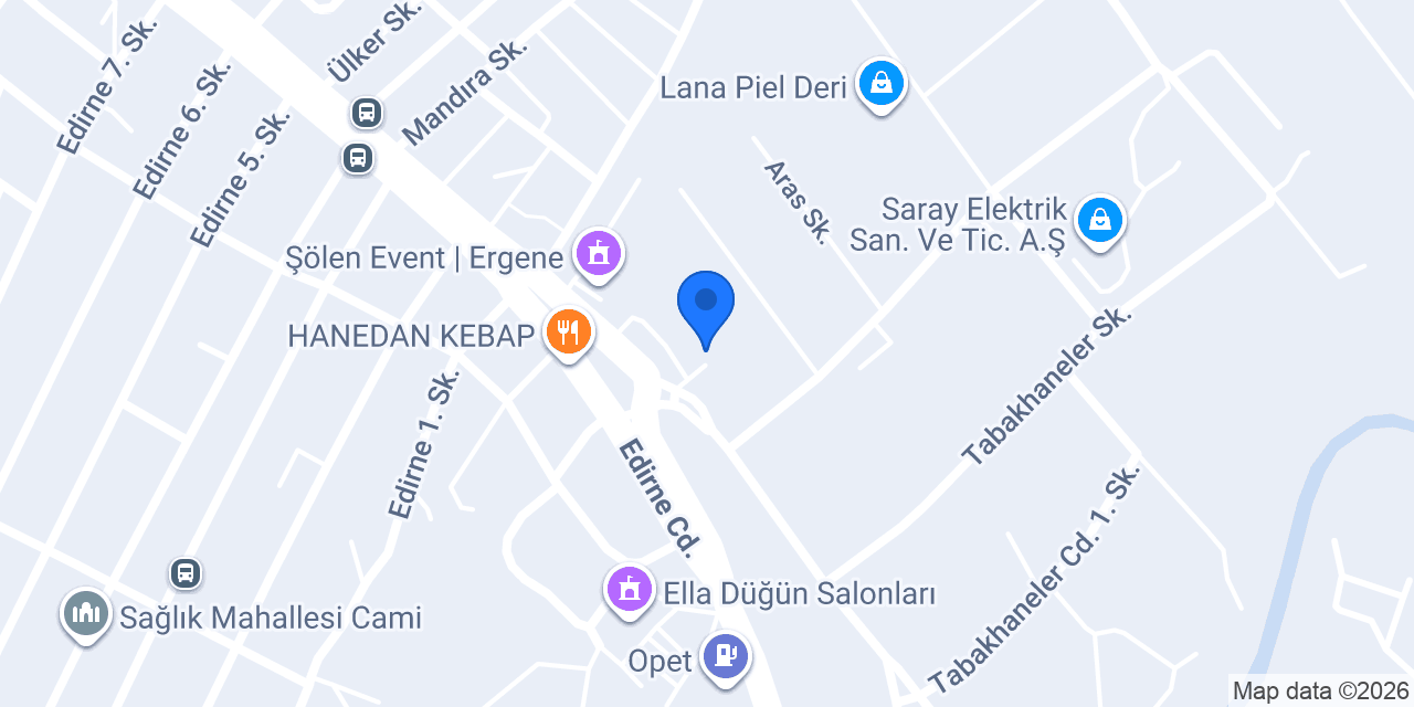 Bayındır Palet ve Kereste Ergene - Çorlu konumu