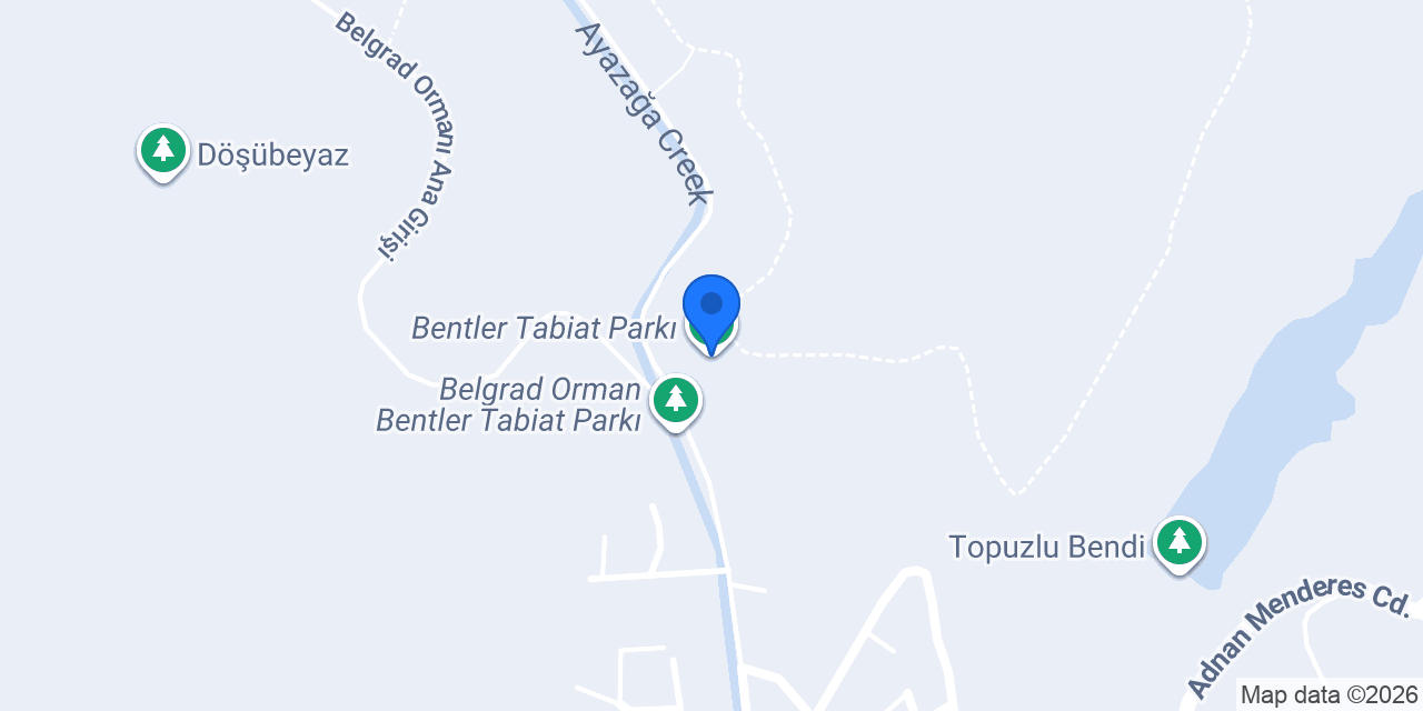 Bentler Tabiat Parkı konumu