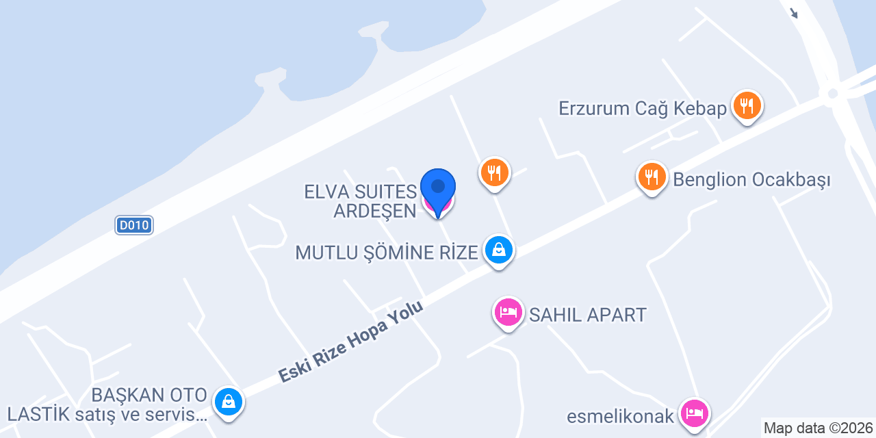 ELVA SUITES ARDEŞEN konumu