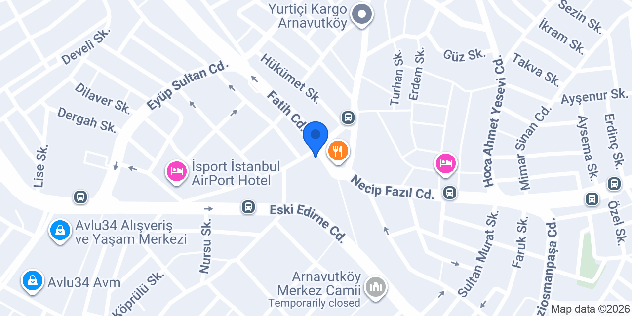 Albaraka Türk Arnavutköy Şubesi konumu