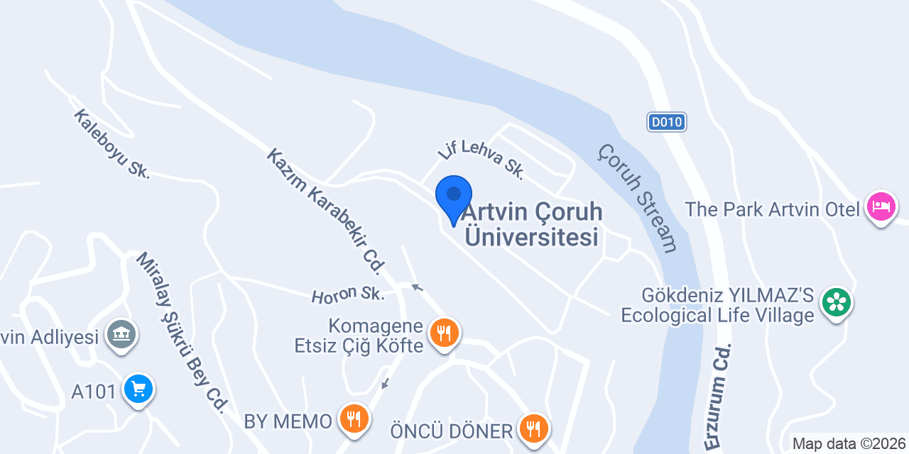 Artvin Bk Kampüs Akademi konumu