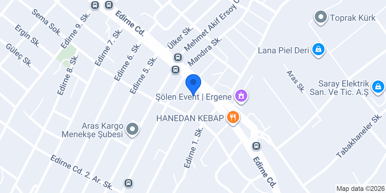 Ergene Kuyumculuk konumu