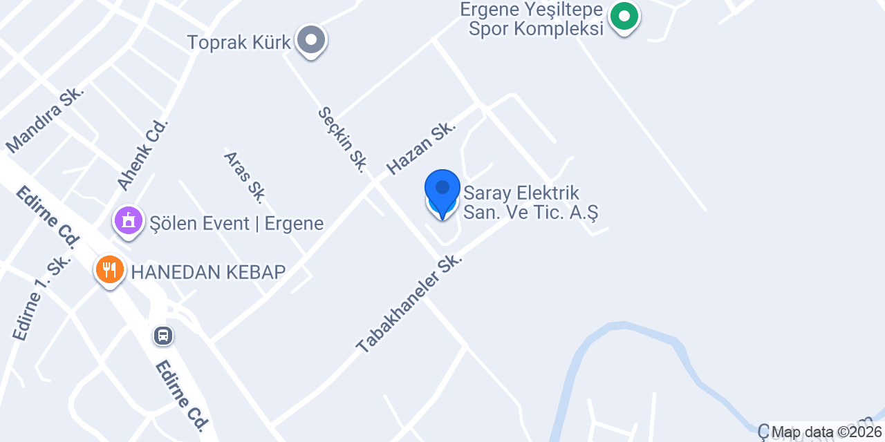 Saray Elektrik San. Ve Tic. A.Ş konumu