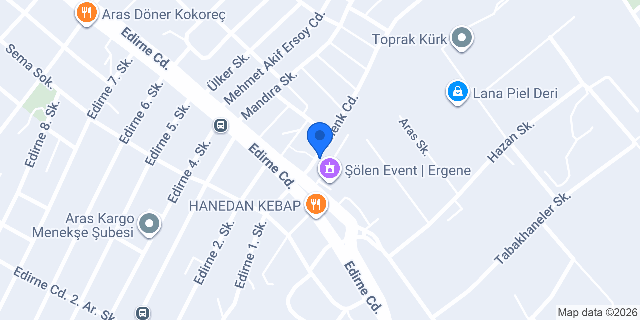 Ergene Eczanesi konumu