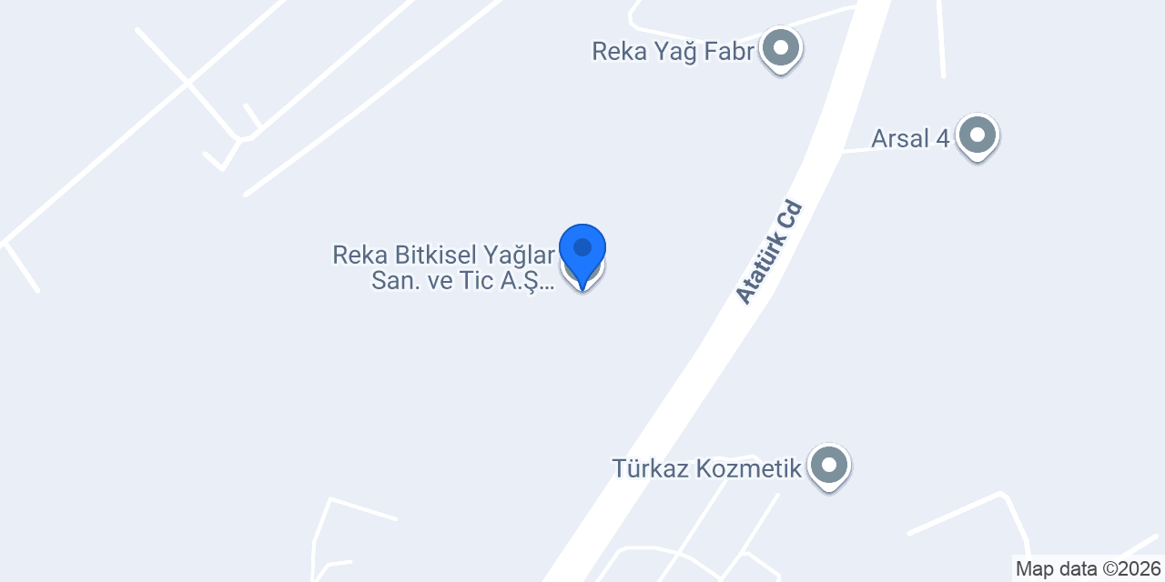 Reka Bitkisel Yağlar San. ve Tic A.Ş (Entegre Üretim Tesisi) konumu