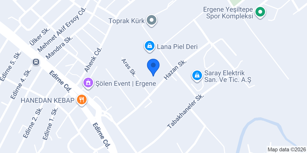 Okyanus Yün Çorlu Fabrika konumu