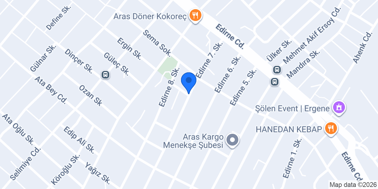 Ergene Akademi Sürücü Kursu konumu