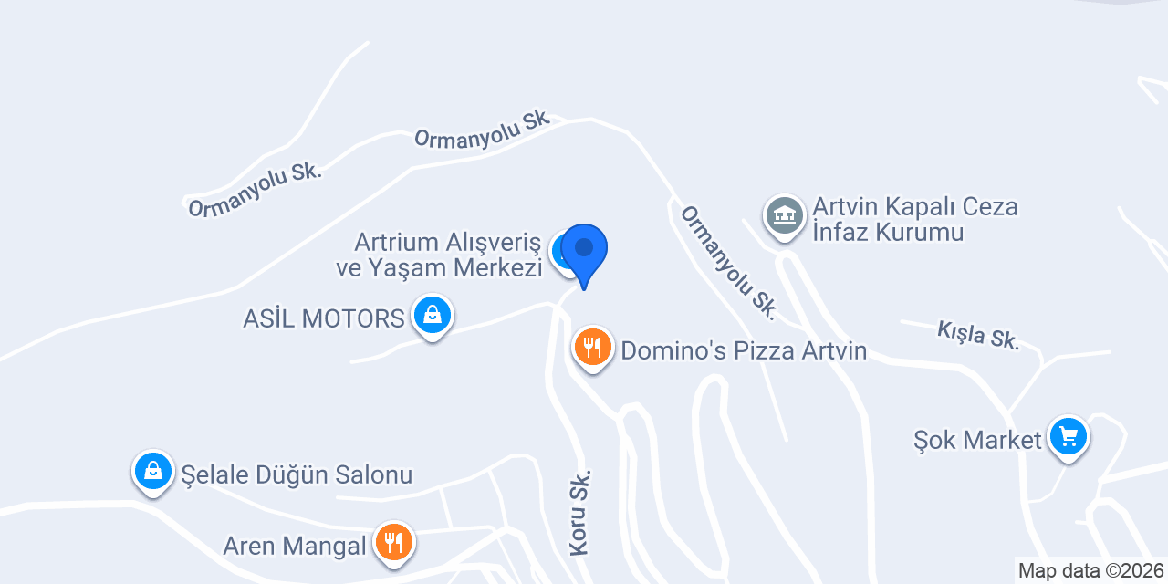 Pasaport Pizza Artrium AVM konumu