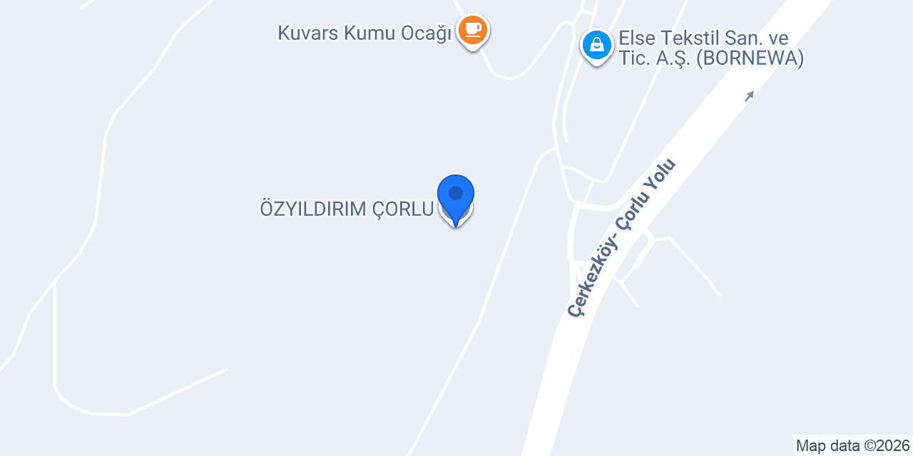 ÖZYILDIRIM ÇORLU konumu