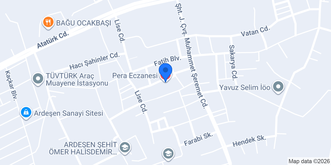 Pera Eczanesi konumu