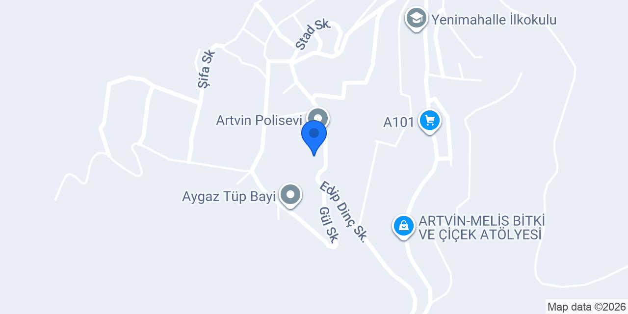 Artvin İl Emniyet Müdürlüğü konumu