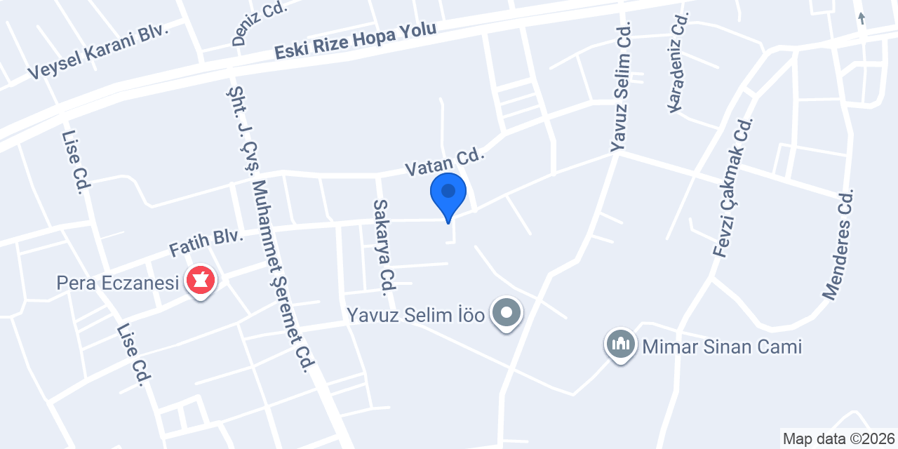 Kurular elektrik Ardeşen şubesi konumu