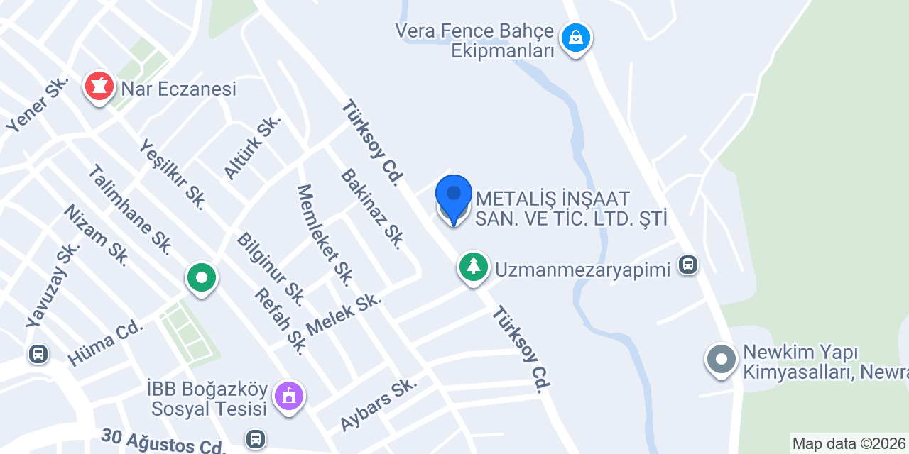 METALİŞ İNŞAAT SAN. VE TİC. LTD. ŞTİ. konumu