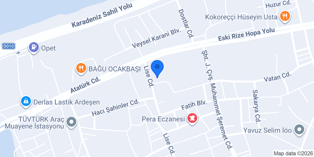 Aryam Yapı İnşaat konumu