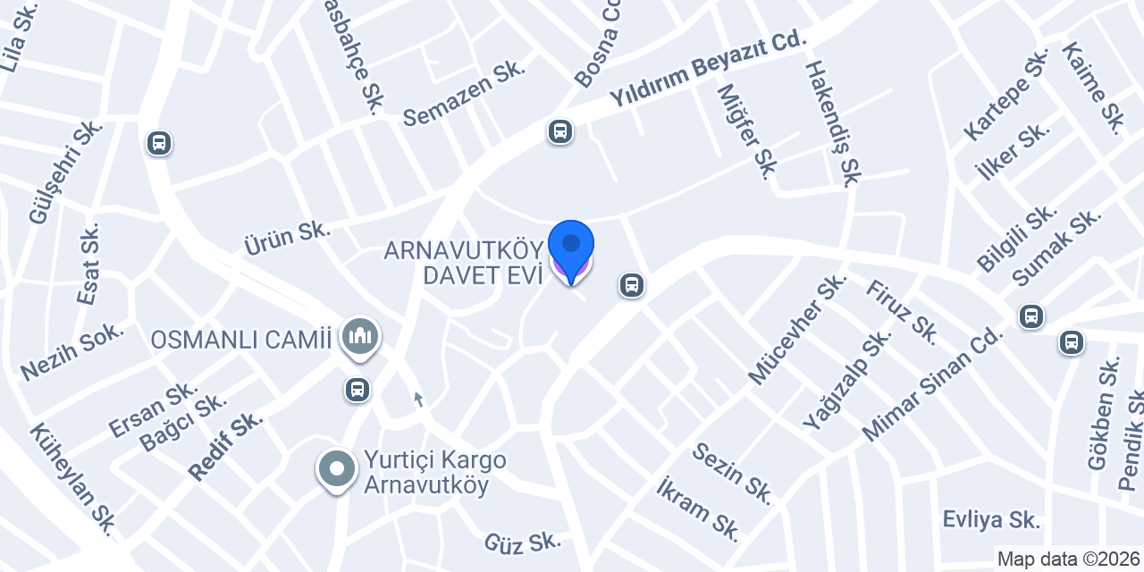 ARNAVUTKÖY DAVET EVİ konumu
