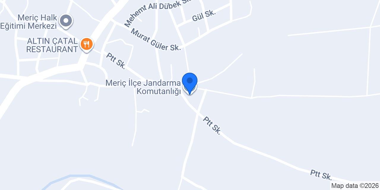 Meriç İlçe Jandarma Komutanlığı konumu