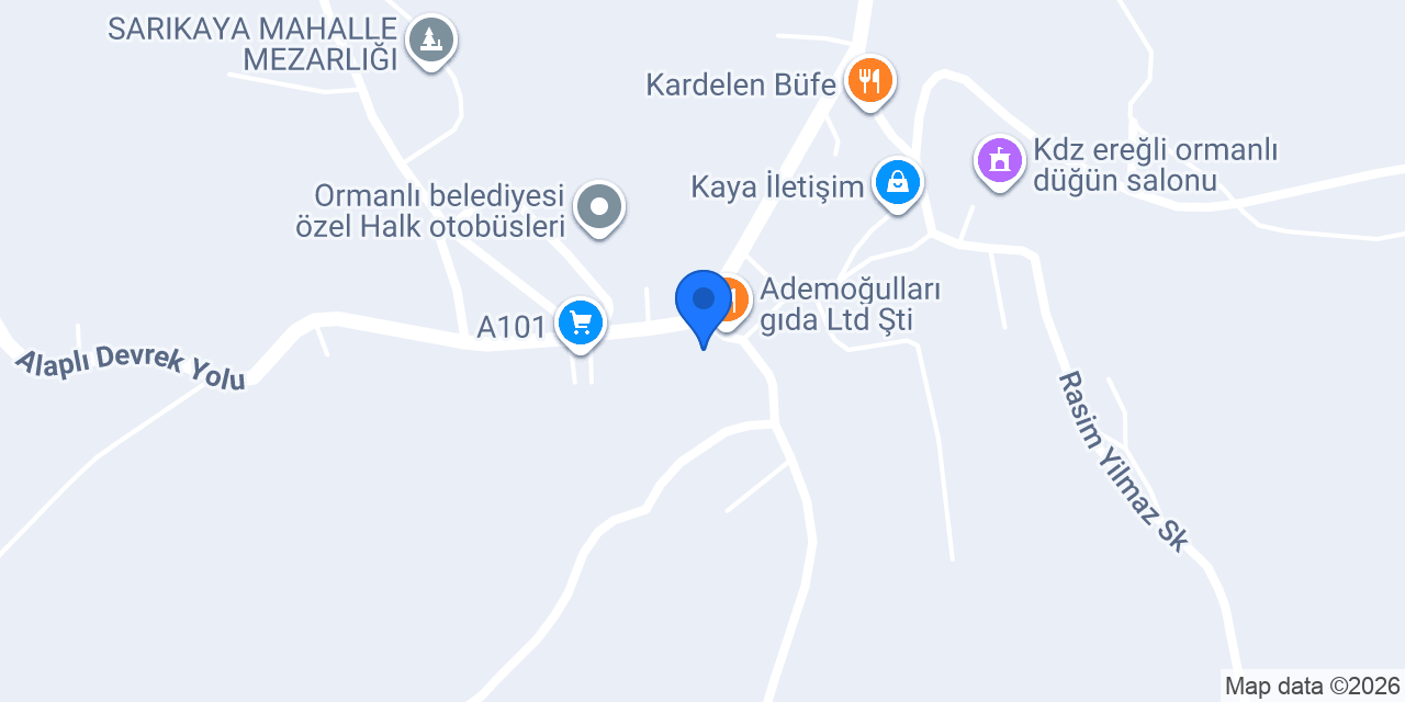 Özkan Unlu Mamülleri konumu